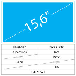 Asus ROG G531GV-AZ 15.6 LCD NanoEdge Matte 30 Pin Full HD Ohne Griffe