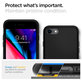 Spigen - Hülle Liquid Air für iPhone 7, 8, SE 2020 & SE 2022, schwarz