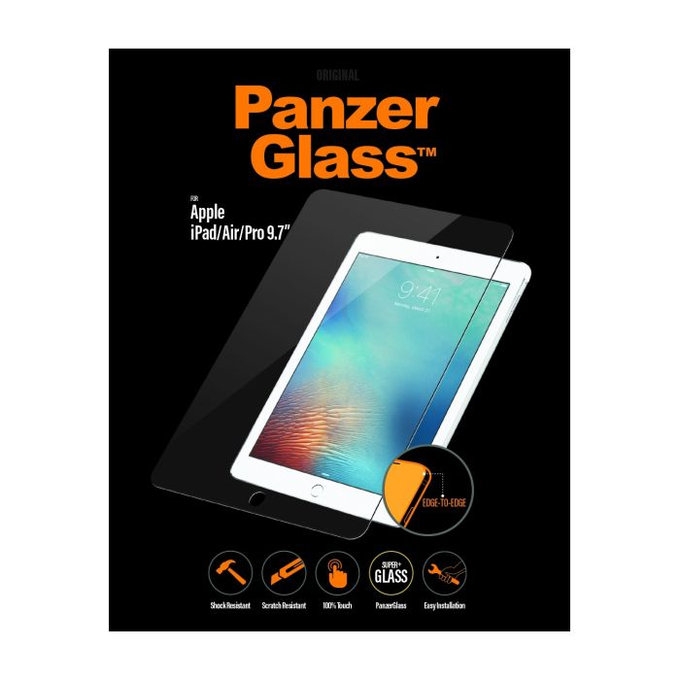 PanzerGlass - Gehärtetes Glas Standard Fit für iPad, Air, Pro 9.7", transparent