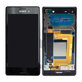 Sony Xperia M4 Aqua Dual E2333 - LCD Display + Touchscreen Front Glas + Rahmen (Black) - 124TUL0015A, 124TUL0011A Genuine Service Pack
