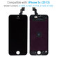Apple iPhone 5C - LCD Display + Touchscreen front Glas + Rahmen (Schwarz) Original Refurbished
