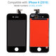 Apple iPhone 4 - LCD Display + Touchscreen Front Glas + Rahmen (Black) TFT