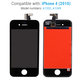 Apple iPhone 4 - LCD Display + Touchscreen Front Glas + Rahmen (Black) TFT