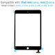 Apple iPad Mini, Mini 2 - Touchscreen Front Glas + IC Anschluss (Black)