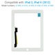 Apple iPad 3, iPad 4 - Touchscreen Front Glas (White)