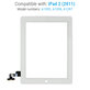 Touchscreen-Glas für iPad 2, White