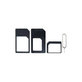 SIM-Adapter 3in1 (NanoSIM, MicroSIM, MiniSIM) + SIM-Sockelöffner