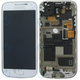 Samsung Galaxy S4 Mini i9195 - LCD Display + Touchscreen Front Glas + Rahmen (White Frost) - GH97-14766B Genuine Service Pack