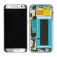 Samsung Galaxy S7 Edge G935F - LCD Display + Touchscreen Front Glas + Rahmen (Silver) - GH97-18533B, GH97-18594B, GH97-18767B Genuine Service Pack