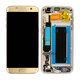 Samsung Galaxy S7 Edge G935F - LCD Display + Touchscreen Front Glas + Rahmen (Gold) - GH97-18533C, GH97-18594C, GH97-18767C Genuine Service Pack