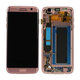 Samsung Galaxy S7 Edge G935F - LCD Display + Touchscreen Front Glas + Rahmen (Pink Gold) - GH97-18533E, GH97-18594E, GH97-18767E Genuine Service Pack