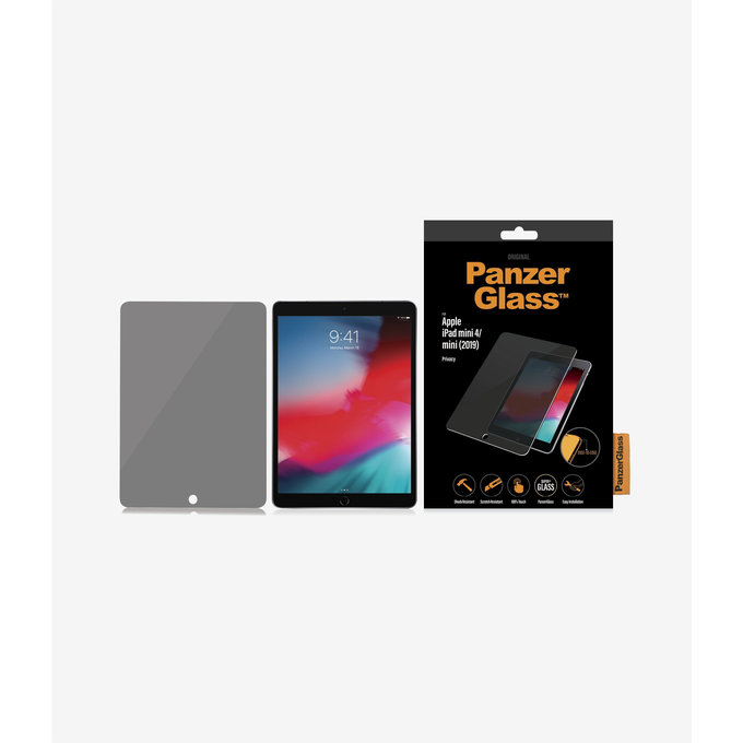 PanzerGlass - Panzerglas Privacy Standard Passend für iPad mini (2019) / iPad mini 4, transparent