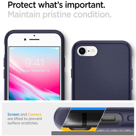 Spigen - Liquid Air Case für iPhone SE 2020/8/7, blau