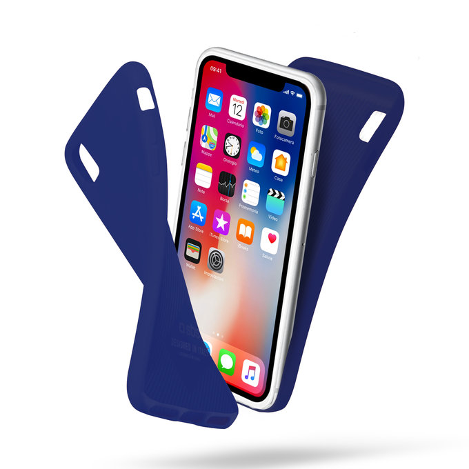 SBS - Polo Fall für iPhone X, blau