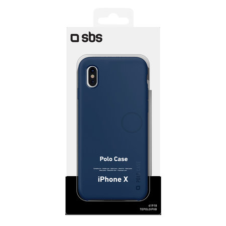 SBS - Polo Fall für iPhone X, blau