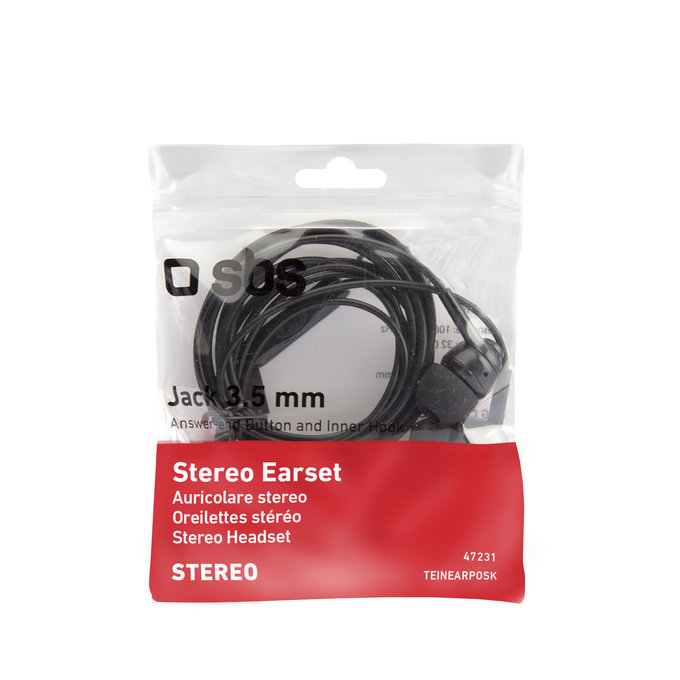SBS - Kopfhörer mit Mikrofon, schwarz