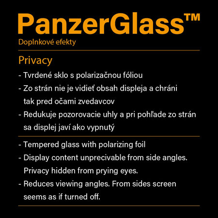 PanzerGlass - Gehärtetes Glas Privacy Standard Fit für iPhone XS Max und 11 Pro Max, transparent