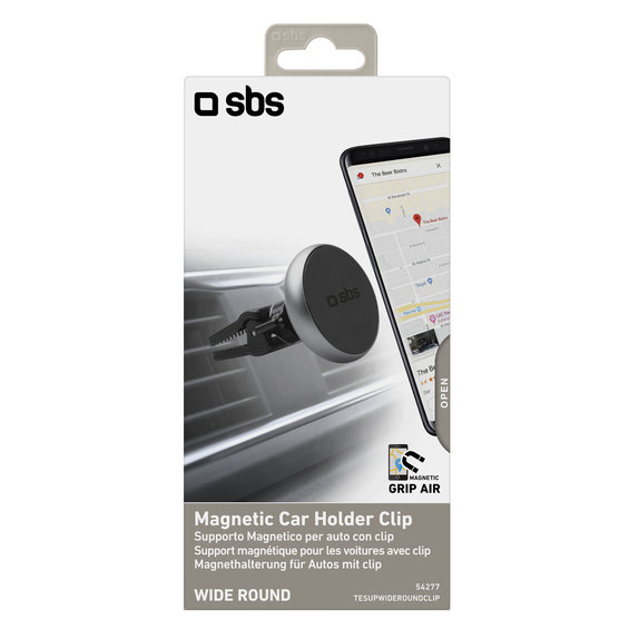SBS - Halterung für Autoausströmer, magnetisch, schwarz