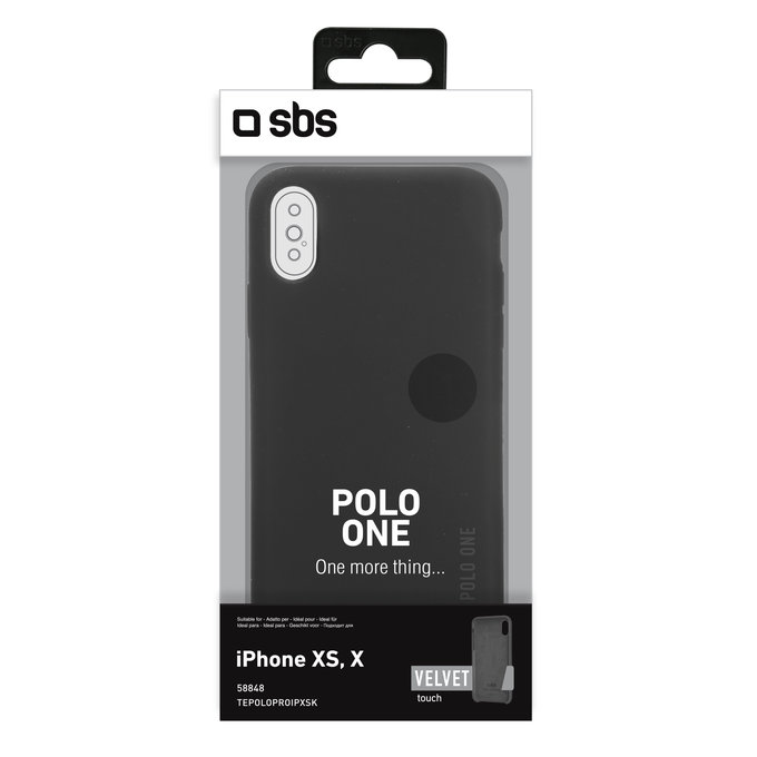 SBS - Fall Polo One für iPhone X und XS, schwarz