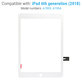 Touchscreen-Glas für iPad (6th Gen 2018), White