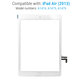 Apple iPad Air, iPad (5th Gen 2017) - Touchscreen Front Glas + Home Taste (White)