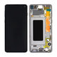 Samsung Galaxy S10 G973F - LCD Display + Touchscreen Front Glas + Rahmen (Prism Black) - GH82-18850A, GH82-18835A, GH82-18860A Genuine Service Pack