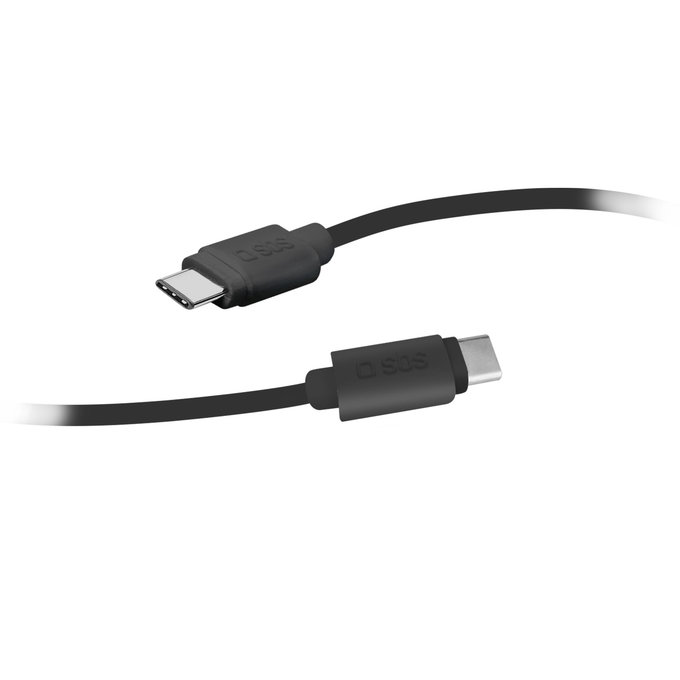 SBS - USB-C / USB-C Kabel (1.5m), schwarz