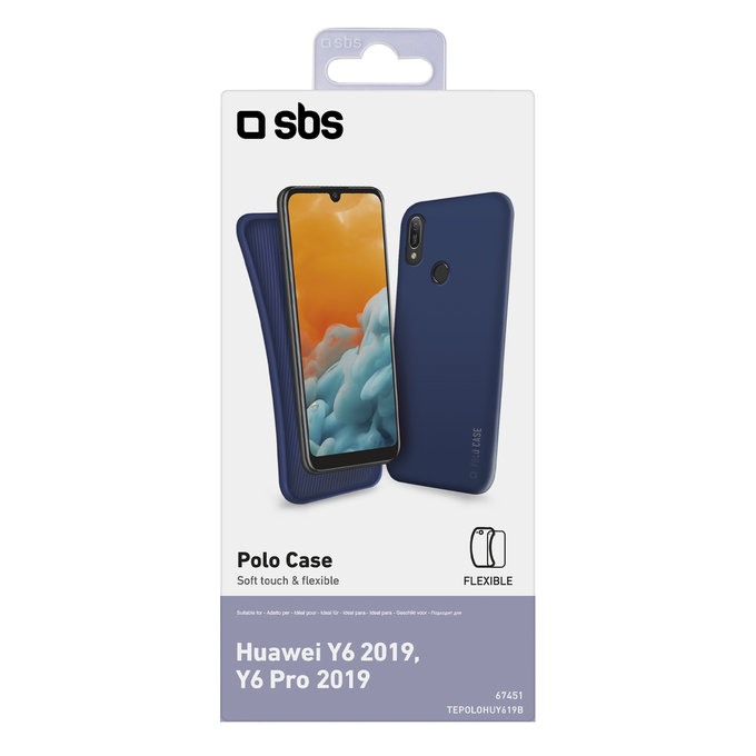 SBS - Fall Polo für Huawei Y6 2019, Y6 Pro 2019, blau