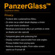 PanzerGlass - Sichtschutzhülle aus gehärtetem Glas Friendly CamSlider für iPhone 8/7 / 6s / 6 Plus, Schwarz