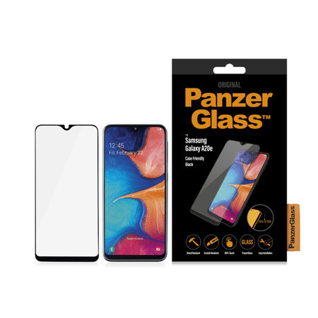 PanzerGlass - Gehärtetes Glas Case Friendly für Samsung Galaxy A10e und A20e, schwarz