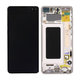 Samsung Galaxy S10 Plus G975F - LCD Display + Touchscreen Front Glas + Rahmen (Ceramic White) - GH82-18849J, GH82-18834J Genuine Service Pack