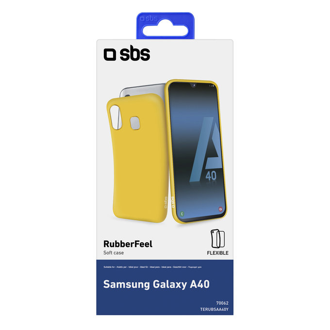 SBS - Fall Rubber für Samsung Galaxy A40, gelb