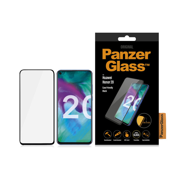 PanzerGlass - Gehärtetes Glas Case Friendly für Honor 20, black