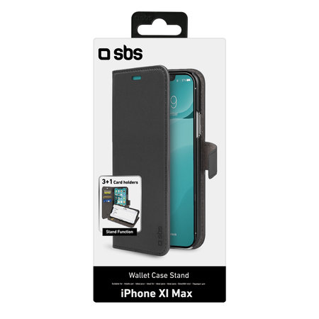SBS - Fall Wallet Stand für iPhone 11 Pro Max, schwarz