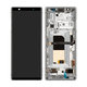 Sony Xperia 5 - LCD Display + Touchscreen Front Glas + Rahmen (Grey) - 1319-9455 Genuine Service Pack