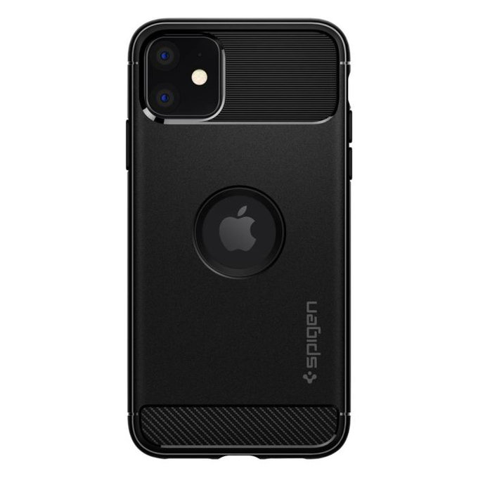 Spigen - Hülle Rugged Armor für iPhone 11, schwarz