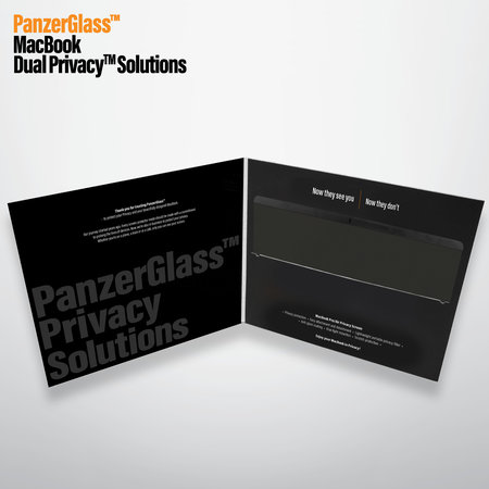 PanzerGlass - Gehärtetes Glas Dual Privacy für MacBook 12", schwarz