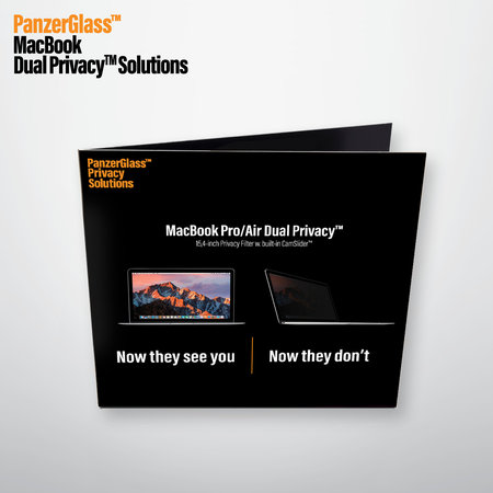 PanzerGlass - Gehärtetes Glas Dual Privacy für MacBook Pro 15", schwarz