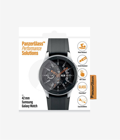 PanzerGlass - Gehärtetes Glas Flat Glass für Samsung Galaxy Watch 42 mm, transparent
