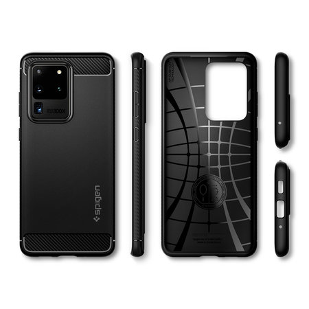 Spigen - Fall Rugged Armor für Samsung Galaxy S20 Ultra, schwarz