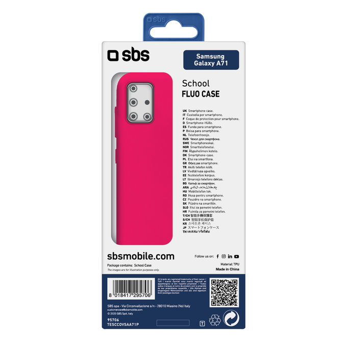 SBS - Fall School für Samsung Galaxy A71, rosa