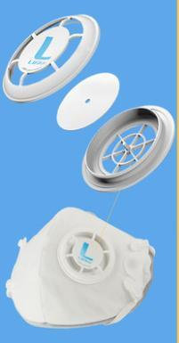 Sport-Atemschutzmaske FFP3-KN95 98% Filter, Atemschutz-Antiviren-Abdeckung - weiß