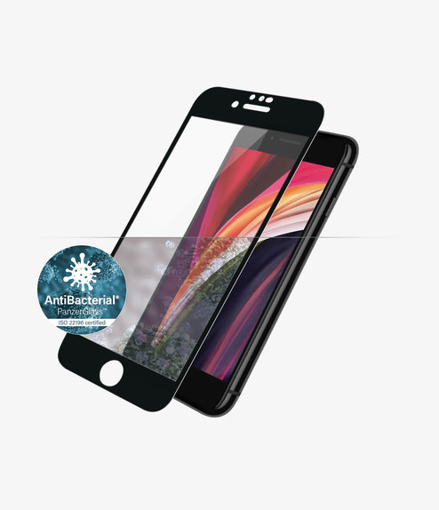 PanzerGlass - Gehärtetes Glas Case Friendly AB für iPhone 6, 6s, 7, 8, SE 2020 und SE 2022, schwarz