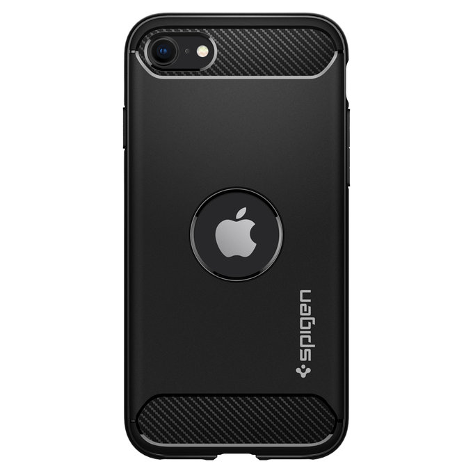 Spigen - Hülle Rugged Armor für iPhone SE 2020 & SE 2022, schwarz