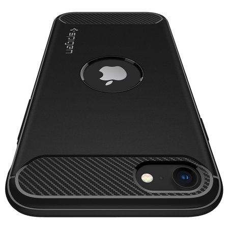 Spigen - Hülle Rugged Armor für iPhone SE 2020 & SE 2022, schwarz