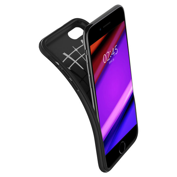 Spigen - Hülle Rugged Armor für iPhone SE 2020 & SE 2022, schwarz