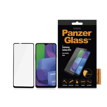 PanzerGlass - Gehärtetes Glas Case Friendly für Samsung Galaxy A21s, schwarz