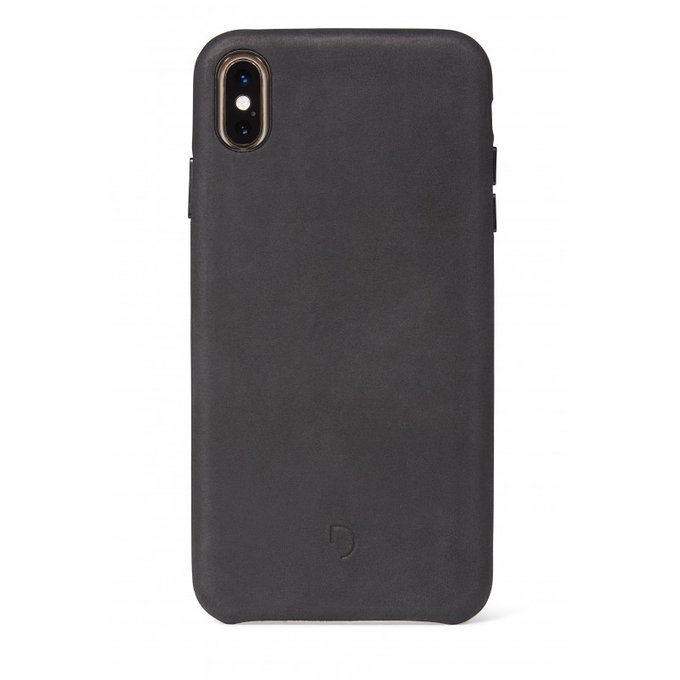 Decoded Leather Case Ledertasche für iPhone XS Max, schwarz