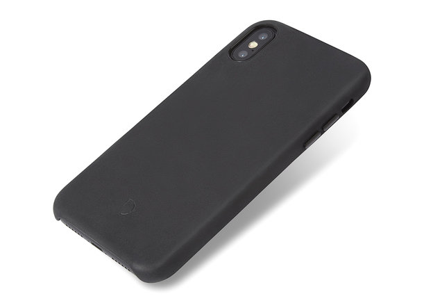Decoded Leather Case Ledertasche für iPhone XS Max, schwarz