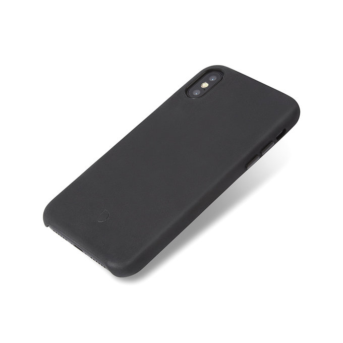 Decoded Leather Case Ledertasche für iPhone XS Max, schwarz